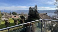 Balkonaussicht - Dachwohnung mit Blick auf den Zürichsee – saniert im Jahr 2023